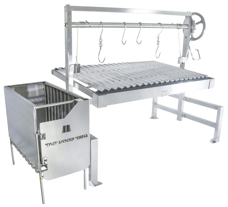 Tagwood BBQ Insert Style Argentine Santa Maria Wood Fire & Charcoal Gaucho Grill without firebricks | BBQ09SS -