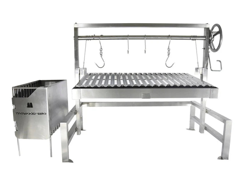 Tagwood BBQ Insert Style Argentine Santa Maria Wood Fire & Charcoal Gaucho Grill without firebricks | BBQ09SS -