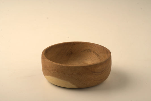 CDF Small 6-Inch Handmade Carob Bowl