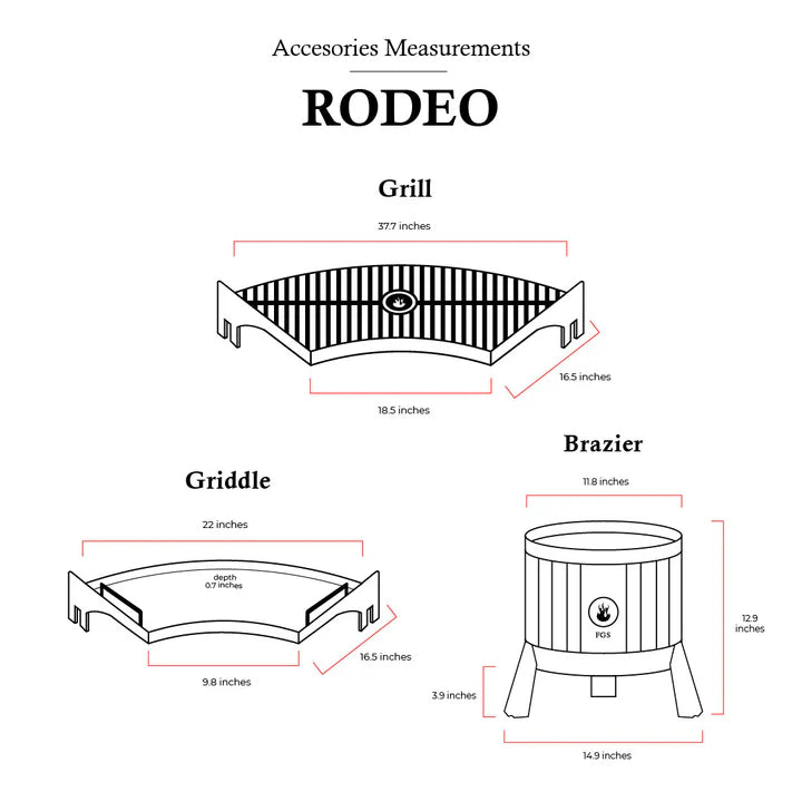 Rodeo PRO Fuegos JL Open Fire Argentine Wood and Charcoal Grill