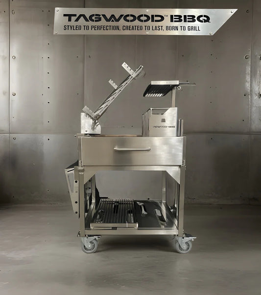 Tagwood BBQ Argentine Clamp Grill with firebox | BBQ33SS --