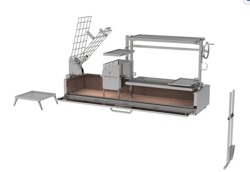 Tagwood BBQ Argentine Santa Maria Wood Fire & Charcoal Gaucho Grill | BBQ08SS -