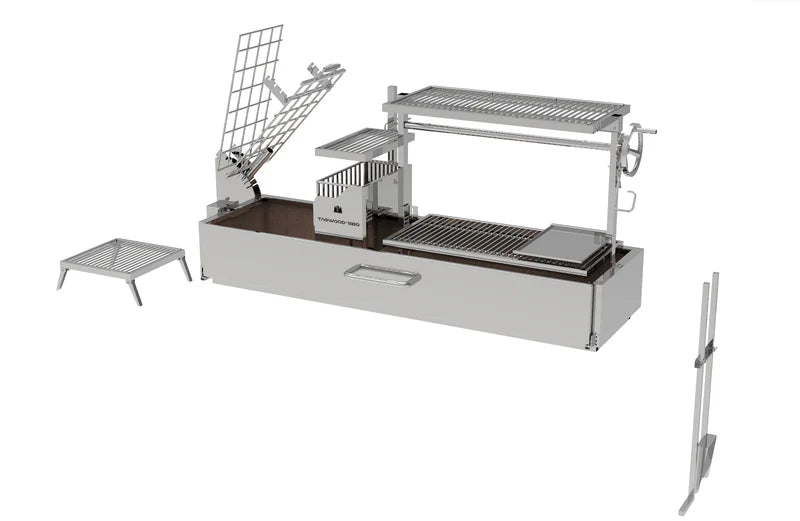 Tagwood BBQ Argentine Santa Maria Wood Fire & Charcoal Gaucho Grill | BBQ08SS -