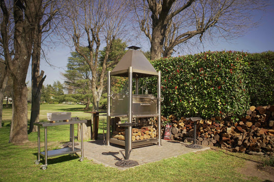 Tagwood BBQ Argentine Santa Maria Wood Fire & Charcoal Gaucho Grill all Stainless Steel | BBQ02SS OPEN FIRE COOKING - PRE-ORDER