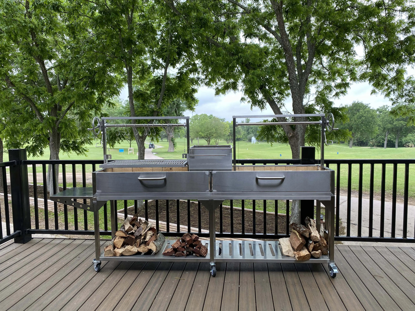 Tagwood BBQ Double Argentine Santa Maria Wood Fire & Charcoal Gaucho Grill | BBQ04SS - PRE-ORDER
