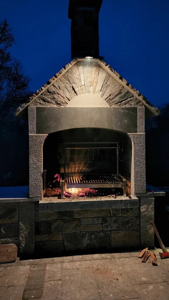 Tagwood BBQ Insert Style Argentine Santa Maria Wood Fire & Charcoal Gaucho Grill without firebricks | BBQ09SS -