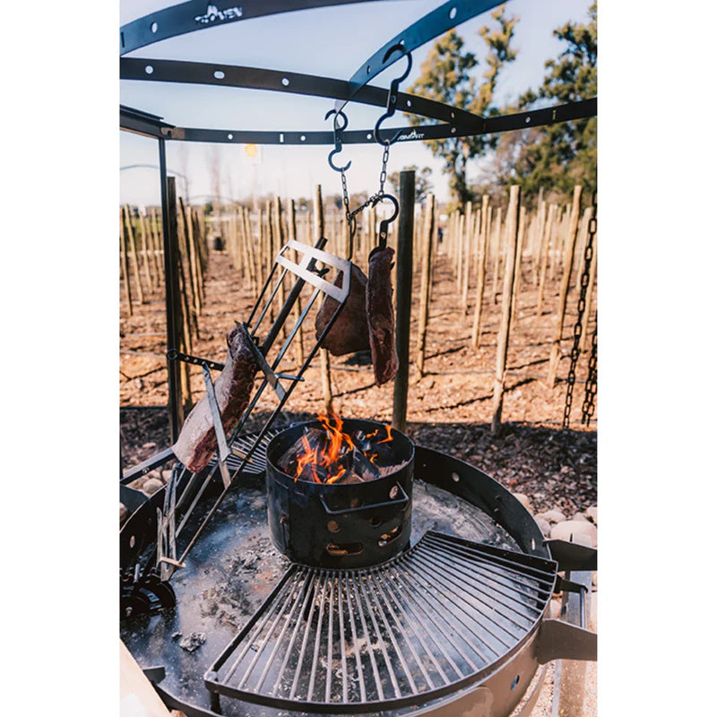 Tromen Duomo Firepit Open Fire Argentine Grill with Trolley