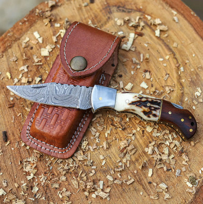 Stag Horn Folding Kitchen Knife