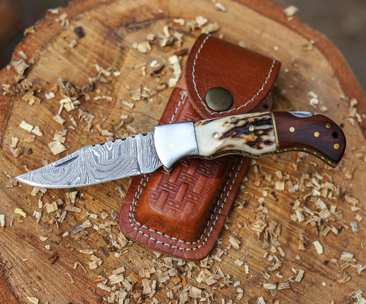 Stag Horn Folding Kitchen Knife