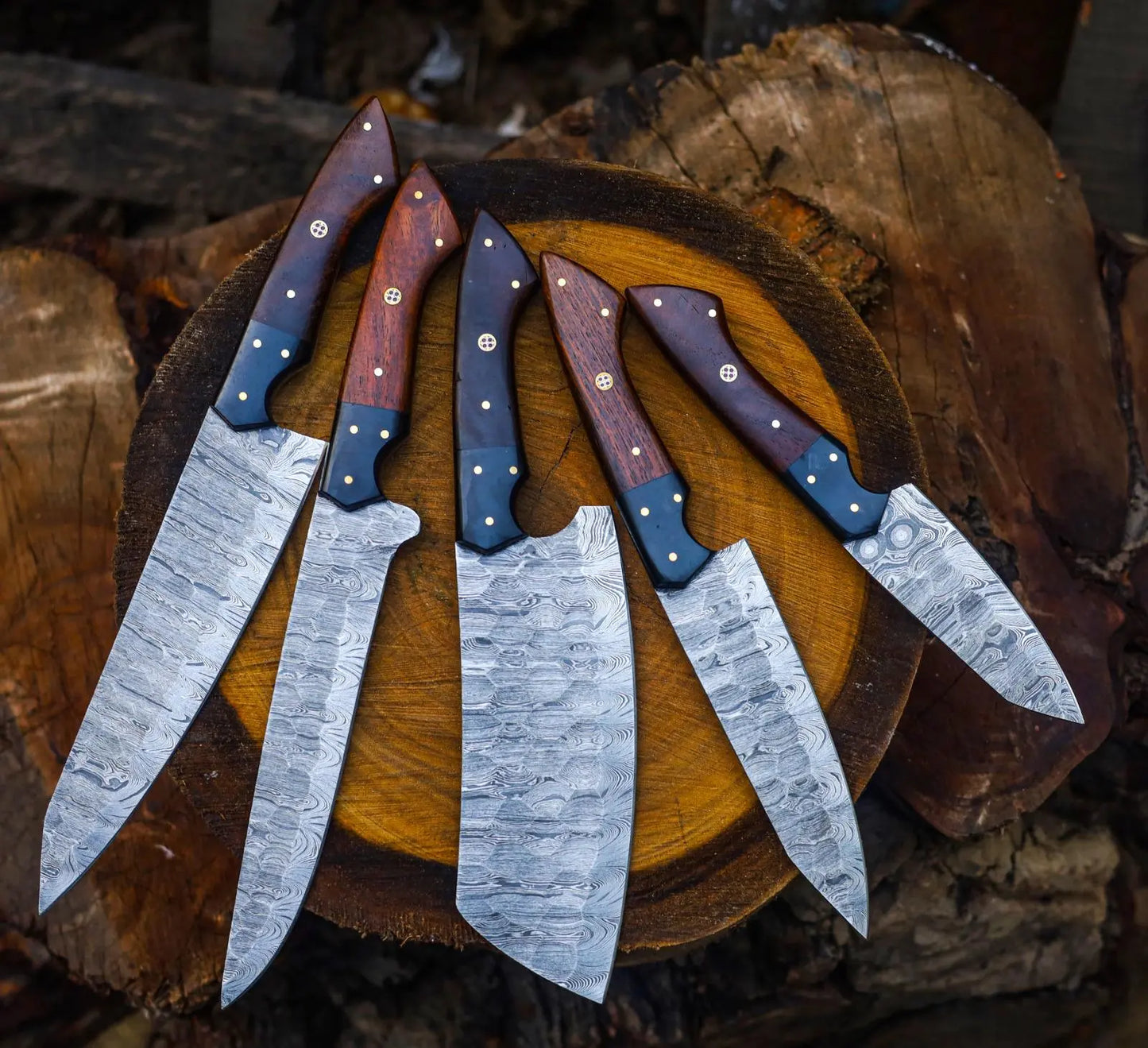 Chef Knife Set - Damascus Steel 1095