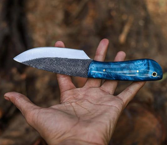 Arctic Blue Resin Skinner Kitchen Knife 8"