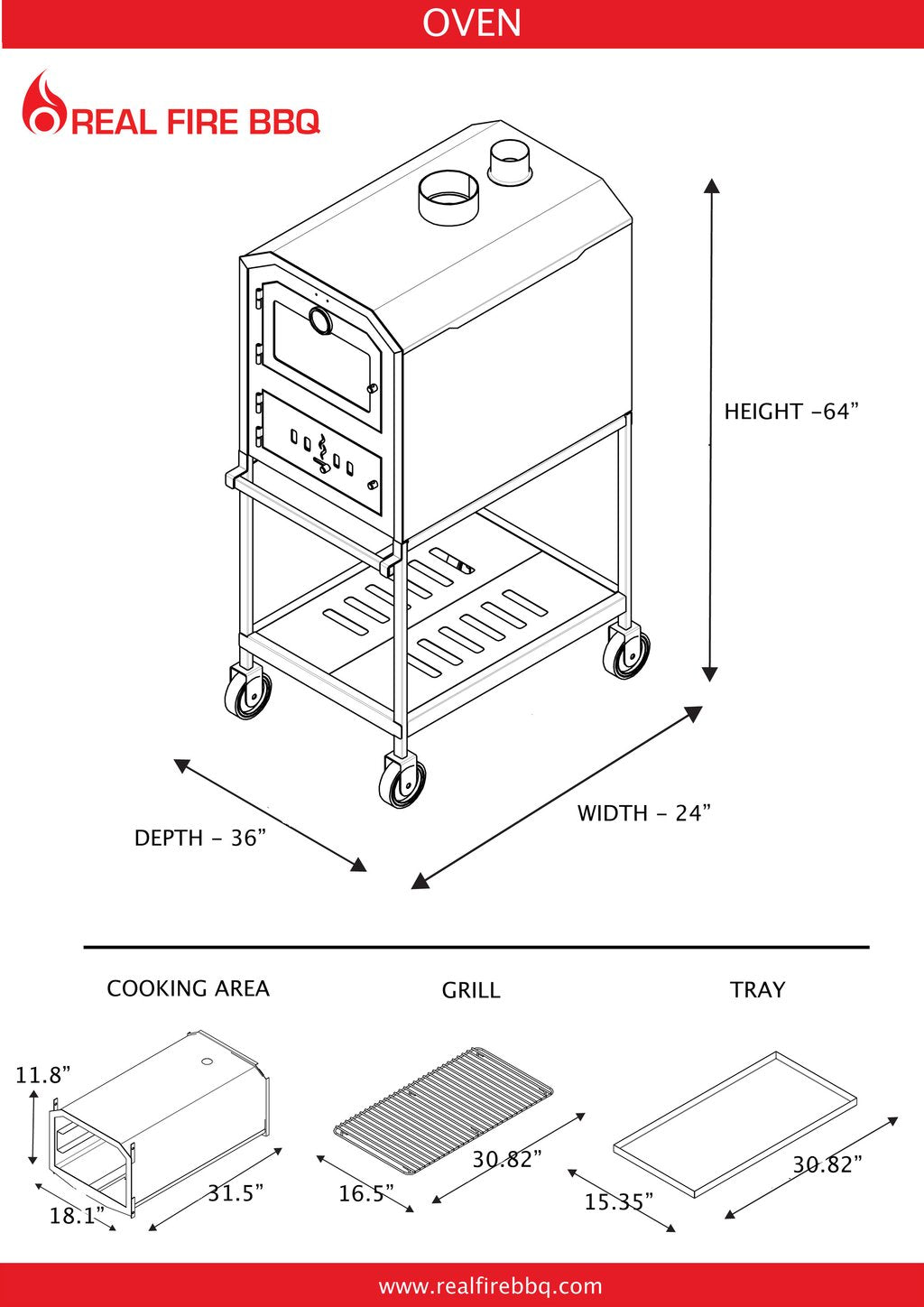 Nuke Argentine Outdoor Wood Oven 23.5"