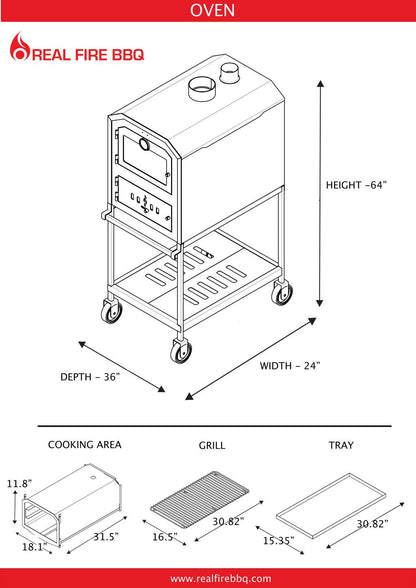 Nuke Argentine Outdoor Wood Oven 23.5"