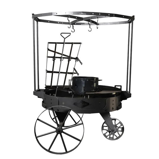 Tromen Duomo Firepit Open Fire Argentine Grill with Trolley