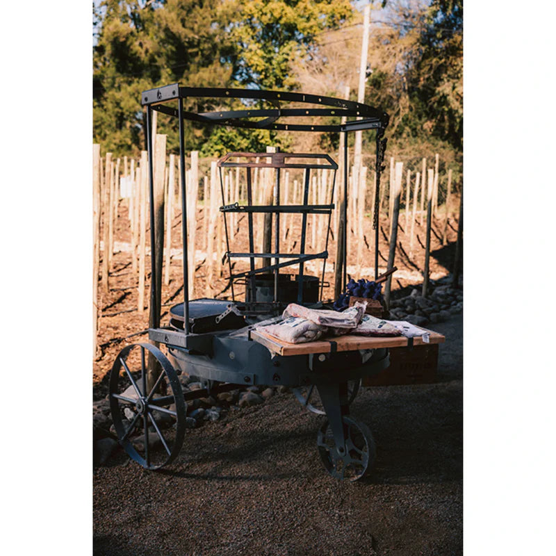 Tromen Duomo Firepit Open Fire Argentine Grill with Trolley