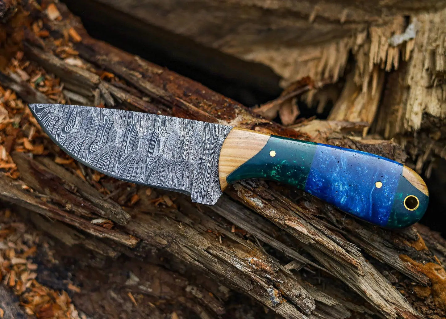 Epoxy Resin Skinner Kitchen Knife 7"