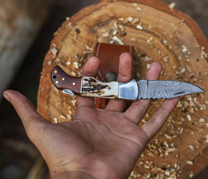 Stag Horn Folding Kitchen Knife