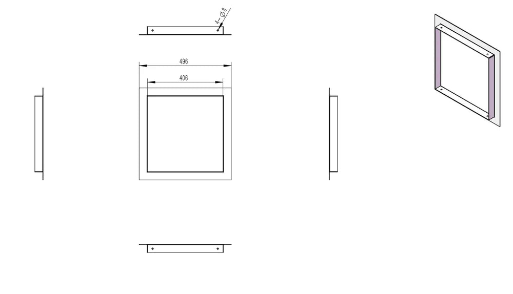 Tagwood BBQ Connection flange for Smoke Hood --